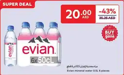 Carrefour Evian Mineral Water offer