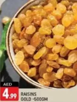Shaklan Raisins gold offer