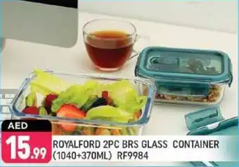 Shaklan Royalford BRS glass container offer
