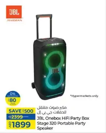 Lulu Hypermarket JBL Onebox HiFi Party Box Stage 320 Portable Party Speaker offer