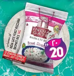 Safari Hypermarket India gate feast rozzana basmati rice offer