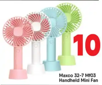 Bigmart Maxco 32-7 MF03 Handheld Mini Fan offer