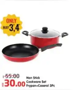 Al Madina Non Stick Cookware Set Frypan+Caserol offer