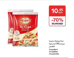 Carrefour President shredded mozzarella offer