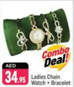 Shaklan Ladies Chain Watch + Bracelet offer