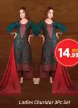 AIKO HYPERMARKET Ladies Churidar 3Pc Set offer