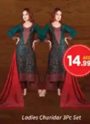 AIKO HYPERMARKET Ladies Churidar 3Pc Set offer