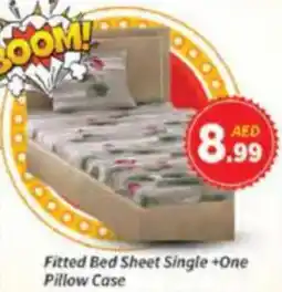 AIKO HYPERMARKET Fitted Bed Sheet Single +One Pillow Case offer