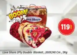 AIKO HYPERMARKET Love Shore 2Ply Double Blanket offer