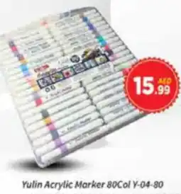 AIKO HYPERMARKET Yulin Acrylic Marker 80Col Y-04-80 offer
