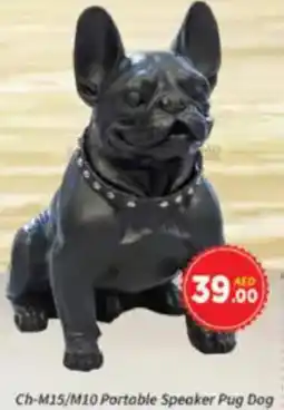 AIKO HYPERMARKET Ch-M15/M10 Portable Speaker Pug Dog offer