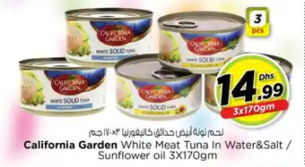 Nesto California Garden White Meat Tuna in Water&Salt Sunflower oil offer