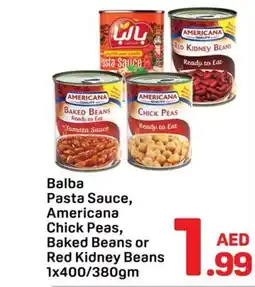 Day To Day Balba Pasta Sauce Americana Chick Peas Baked Beans or Red Kidney Beans offer