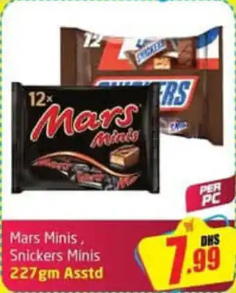 Delta Centre Mars Minis, Snickers Minis Asstd offer