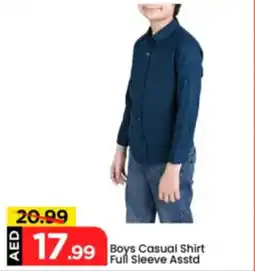 Mark & Save Boys Casual Shirt Full Sleeve Asstd offer