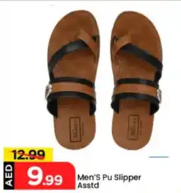 Mark & Save Men's Pu Slipper Asstd offer