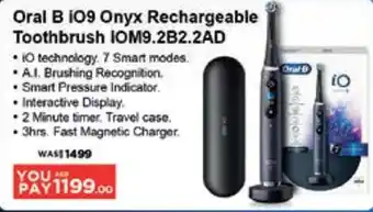 Géant Oral B 109 Onyx Rechargeable Toothbrush IOM9.2B2.2AD offer