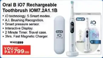 Géant Oral B i07 Rechargeable Toothbrush IOM7.2A1.1B offer