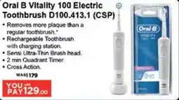 Géant Oral B Vitality 100 Electric Toothbrush D100.413.1 (CSP) offer