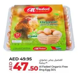 Lulu Hypermarket Al Fadeel Organic Free Rng Egg 30's offer
