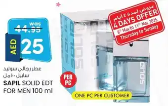 KM Trading Sapil solid edt for men offer