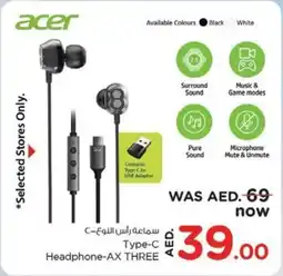 Nesto Acer Type-C Headphone-AX THREE offer