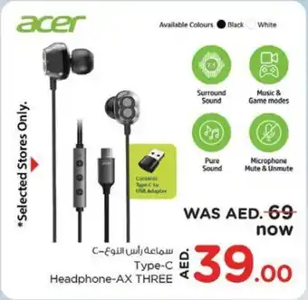 Nesto Acer Type-C Headphone-AX THREE offer