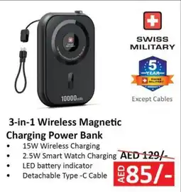 Nesto Swiss Military 3-in-1 Wireless Magnetic Charging Power Bank offer