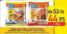 Safeer Market Americana zinoz chicken strips original/hot & crunchy packs offer