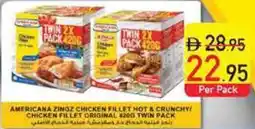 Safeer Market Americana zingz chicken fillet hot & crunchy/ chicken fillet original twin pack offer