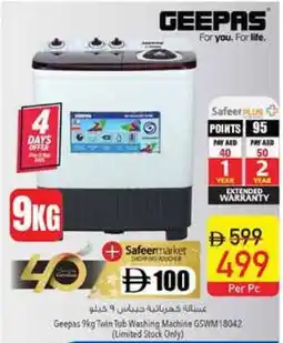 Safeer Market Geepas Twin Tub Washing Machine GSWM 18042 offer