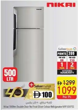 Safeer Market Nikal Double Door No Frost Silver Colour Refrigerator NRF 500FSS offer