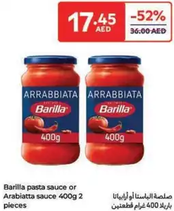 Carrefour Barilla pasta sauce or Arabiatta sauce offer