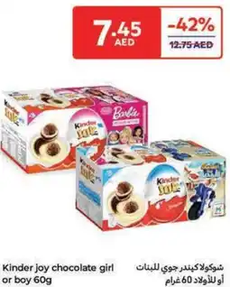 Carrefour Kinder joy chocolate girl or boy offer