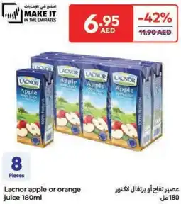 Carrefour Lacnor apple or orange juice offer