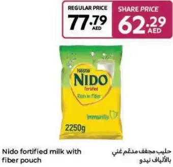 Carrefour Nido fortified milk with fiber pouch offer