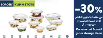 Carrefour On selected Borosil glass storage items offer
