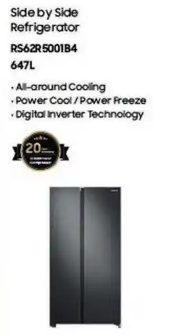 Carrefour Side by Side Refrigerator RS62R5001B4 offer