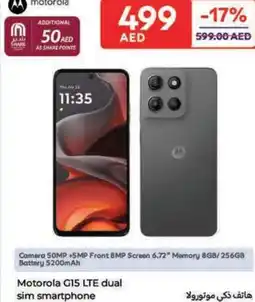 Carrefour Motorola G15 LTE dual sim smartphone offer