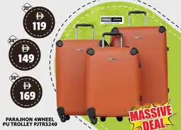 Grand Mall Sharjah Parajhon 4wheel pu trolley pjtr3240 offer