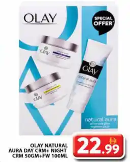 Grand Hyper Market Olay natural aura day crm+ night crm +fw offer