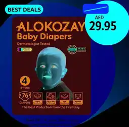 Union Coop Alokozay Baby Diapers Size 4 76Pc offer
