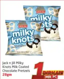Delta Centre Jack n Jill Milky Knots Milk Coated Chocolate Pretzels offer