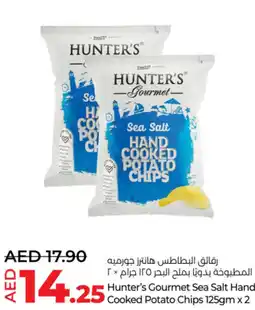 Lulu Hypermarket Hunter's Gourmet Sea Salt Hand Cooked Potato Chips offer