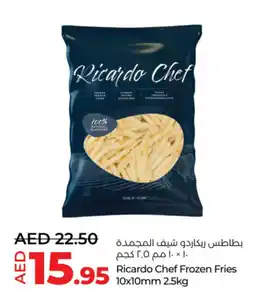Lulu Hypermarket Ricardo Chef Frozen Fries 10x10mm offer