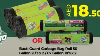 Lulu Hypermarket Bacti Guard Garbage Bag Roll 50 offer