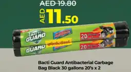 Lulu Hypermarket Bacti Guard Antibacterial Garbage Bag Black offer