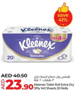 Lulu Hypermarket Kleenex Toilet Roll Extra Dry offer