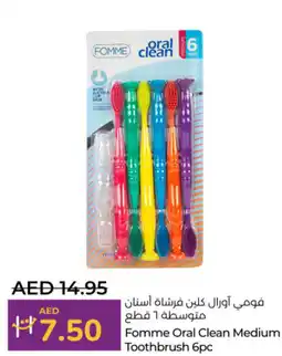 Lulu Hypermarket Fomme oral clean medium toothbrush offer