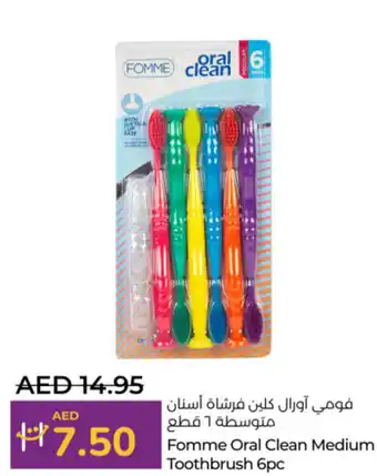 Lulu Hypermarket Fomme oral clean medium toothbrush offer